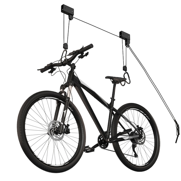 New Product 2023 RAD Sportz Overhead Pulley System Bike Hanger, 125 lb Capacity, For Up to 12 ft Ceiling, Black 83-DT4999 - main